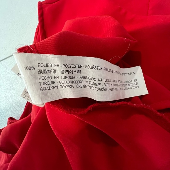ZARA Women casual Blouse ruffle Red Sleeveless Top Size S - Picture 8 of 8